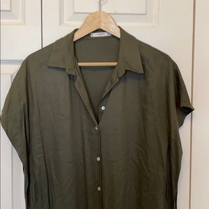 Mango Green Midi Dress